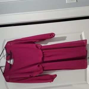 Express see thru plum dress, size S, like-new